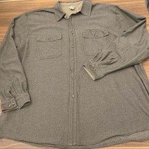 LL Bean Herringbone Heavy Cotton Work Shirt XL